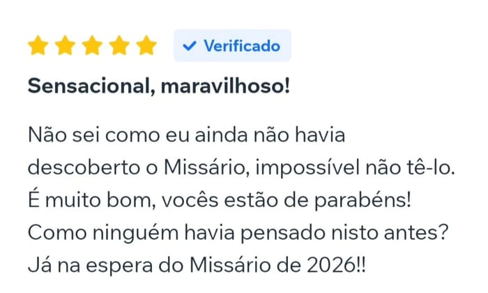 Depoimento de um leitor do Missário