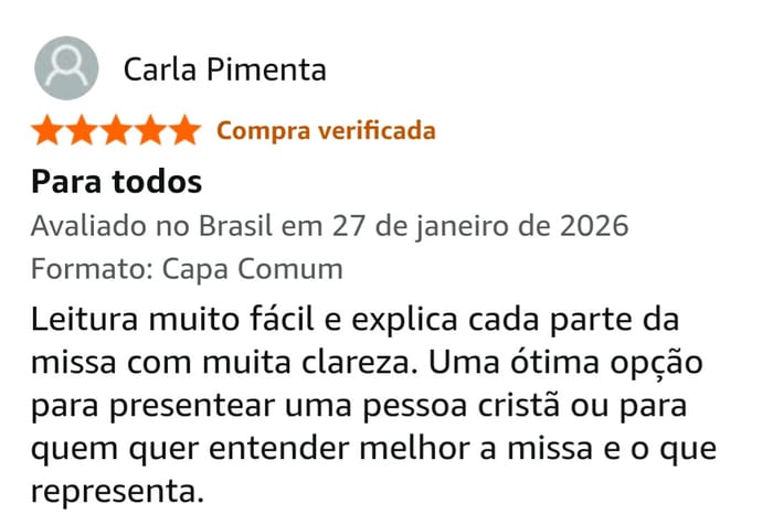 Depoimento de um leitor do Missário